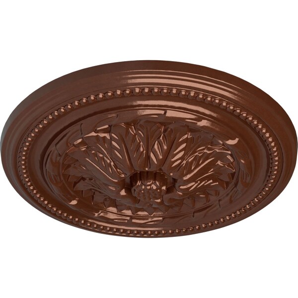 Wigan Ceiling Medallion, Hand-Painted Copper Penny, 16OD X 2 1/4P